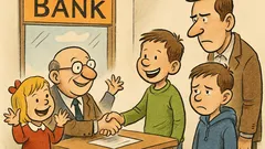 Witz: Alle Kinder freuen sich über Kredit