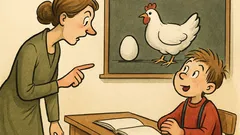 Witz: Lehrerin fragt Fritz, warum Hühner Eier legen