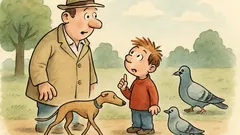 Witz: Peterchen fragt: Brieftaube oder Windhund?