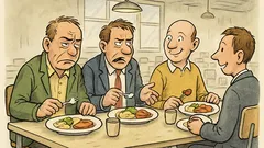 Witz: In der Kantine erkennt man Fremde